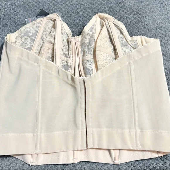 Elila 6620 Lace Strapless Longline Underwire Bra Detachable Straps Size 46 G NWT - Picture 5 of 6